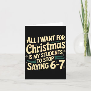 Alles wat ik voor Kerstmis wil is dat mijn student Kaart