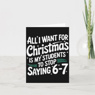 Alles wat ik voor Kerstmis wil is dat mijn student Kaart
