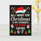 Alles wat ik voor Kerstmis wil is dat mijn student Kaart (Gele Bloem)