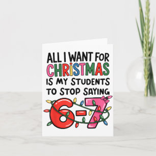 Alles wat ik voor Kerstmis wil is dat mijn student Kaart