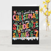 Alles wat ik voor Kerstmis wil is dat mijn student Kaart (Gele Bloem)
