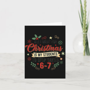 Alles wat ik voor Kerstmis wil is dat mijn student Kaart