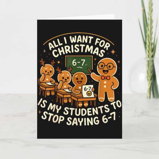 Alles wat ik voor Kerstmis wil is dat mijn student Kaart (Voorkant)