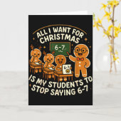 Alles wat ik voor Kerstmis wil is dat mijn student Kaart (Gele Bloem)