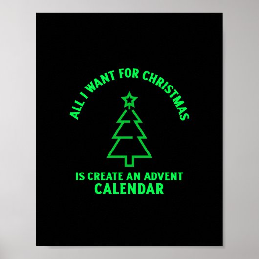 Alles wat ik voor Kerstmis wil is een adventskalen Poster (Voorkant)