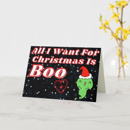 Alles wat ik voor Kerstmis wil is een Boo-kaart Kaart (Gele Bloem)