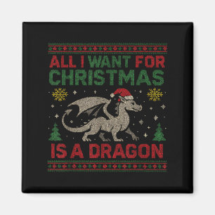 Alles wat ik voor Kerstmis wil is een Draak & Boek Magneet