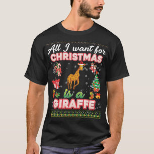 Alles wat ik voor Kerstmis wil is een Giraffe, een T-shirt