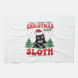 Alles wat ik voor kerstmis wil is een luiaard theedoek