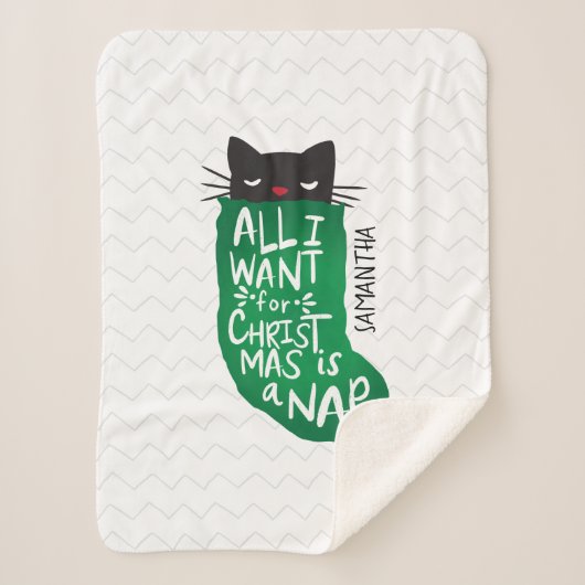 Alles wat ik voor Kerstmis wil is een Nap Sherpa Deken (Voorkant)