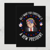 Alles wat ik voor Kerstmis wil is een nieuw Presid Kaart (Voorkant / Achterkant)