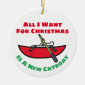 Alles wat ik voor Kerstmis wil is een nieuwe catbo Keramisch Ornament (Voorkant)