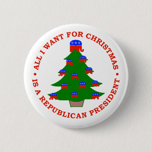Alles wat ik voor Kerstmis wil is een republikeins Ronde Button 5,7 Cm