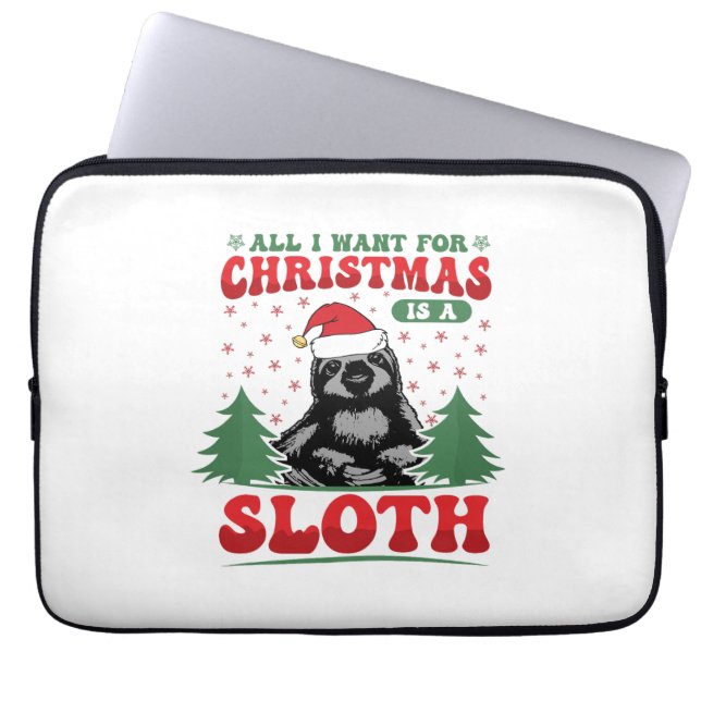 Alles wat ik voor Kerstmis wil is een Sleuf Laptop Sleeve (Voorkant)