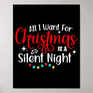 Alles wat ik voor Kerstmis wil is een stille nacht Poster