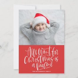 Alles wat ik voor Kerstmis wil is een Vaccine Red  Feestdagenkaart