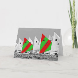 Alles wat ik voor Kerstmis wil is een zonnige vis Feestdagen Kaart