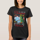 Alles wat ik voor Kerstmis wil is esthetische kers T-shirt (Voorkant)
