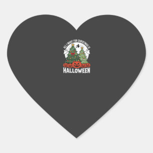 Alles wat ik voor kerstmis wil is Halloween Hart Sticker