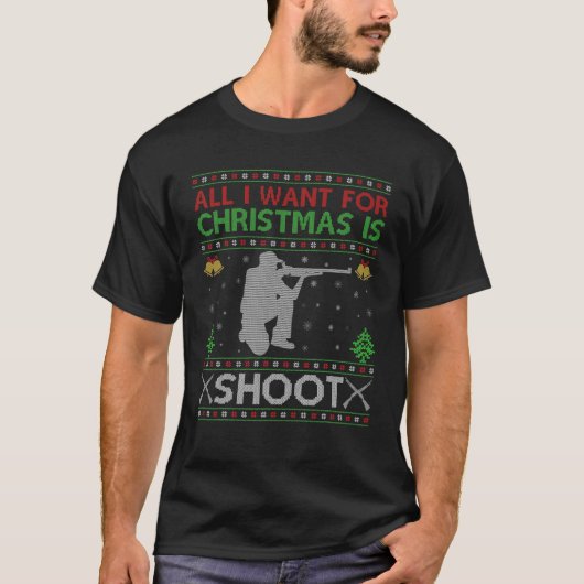 Alles wat ik voor Kerstmis wil is het neerschieten T-shirt (Voorkant)