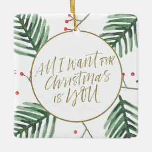 Alles wat ik voor Kerstmis wil is je foto Keramisch Ornament