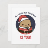 Alles wat ik voor Kerstmis wil is jij Potato Feestdagenkaart (Voorkant / Achterkant)