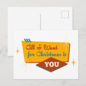 Alles wat ik voor Kerstmis wil is jou Briefkaart (Voorkant / Achterkant)
