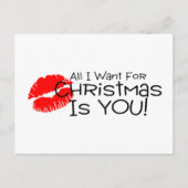 Alles wat ik voor Kerstmis wil is jou Feestdagenkaart (Voorkant)
