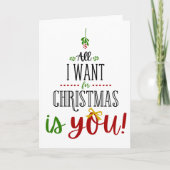 Alles wat ik voor Kerstmis wil is jou Kaart (Voorkant)