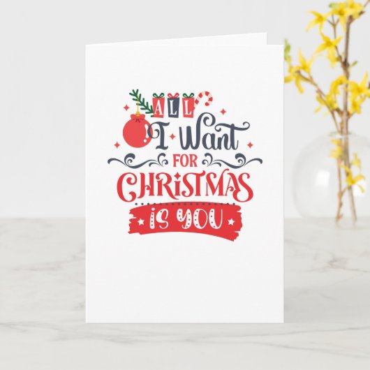 Alles wat ik voor Kerstmis wil is jou Kaart (Gele Bloem)