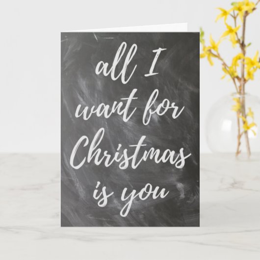 Alles wat ik voor Kerstmis wil is jou, Romantische Kaart (Gele Bloem)