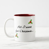 Alles wat ik voor Kerstmis wil is jullie Mok (Links)