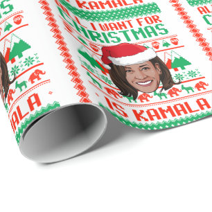Alles wat ik voor Kerstmis wil is Kamala Cadeaupapier