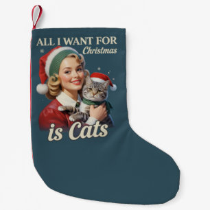 Alles wat ik voor Kerstmis wil is Katten Kat Liefh Kleine Kerstsok