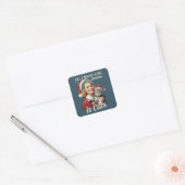 Alles wat ik voor Kerstmis wil is Katten Kat Liefh Vierkante Sticker (Envelop)