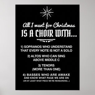 Alles wat ik voor Kerstmis wil is... koor poster. Poster