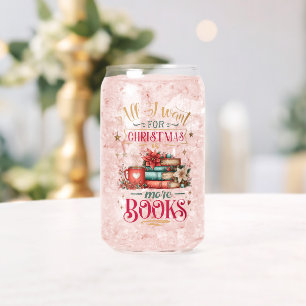 Alles wat ik voor Kerstmis wil is meer boeken  Blikvorm Glas