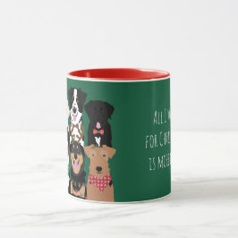 Alles wat ik voor Kerstmis wil is meer honden Mok