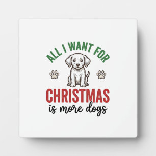 Alles wat ik voor Kerstmis wil is meer honden Vint Fotoplaat