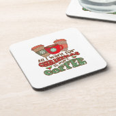 Alles wat ik voor Kerstmis wil is meer koffie, gra Bier Onderzetter (Linkerzijde)