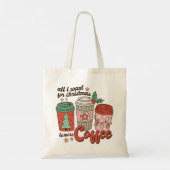 Alles wat ik voor Kerstmis wil is meer koffie Tote Bag (Achterkant)