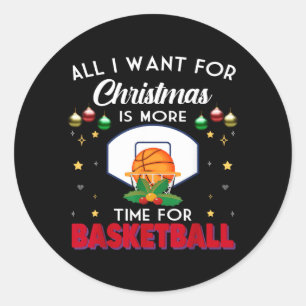 Alles wat ik voor Kerstmis wil is meer tijd voor h Ronde Sticker