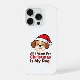 Alles wat ik voor kerstmis wil is mijn hondenkunst iPhone 15 pro case
