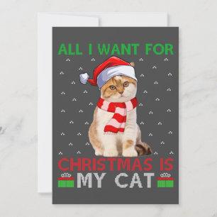 Alles wat ik voor Kerstmis wil is mijn kat Ugly Sa Kaart