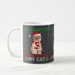 Alles wat ik voor Kerstmis wil is mijn kat Ugly Sa Koffiemok