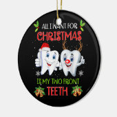 Alles wat ik voor Kerstmis wil is mijn twee-front- Keramisch Ornament (Links)