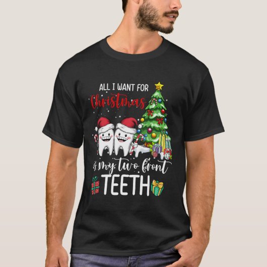 Alles wat ik voor Kerstmis wil is mijn twee Kind a T-shirt (Voorkant)