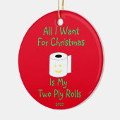 Alles wat ik voor Kerstmis wil is mijn twee pols Keramisch Ornament (Links)