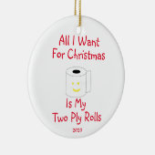 Alles wat ik voor Kerstmis wil is mijn twee pols Keramisch Ornament (Rechts)