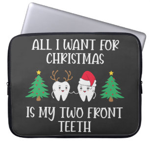 Alles wat ik voor Kerstmis wil is mijn twee voorta Laptop Sleeve